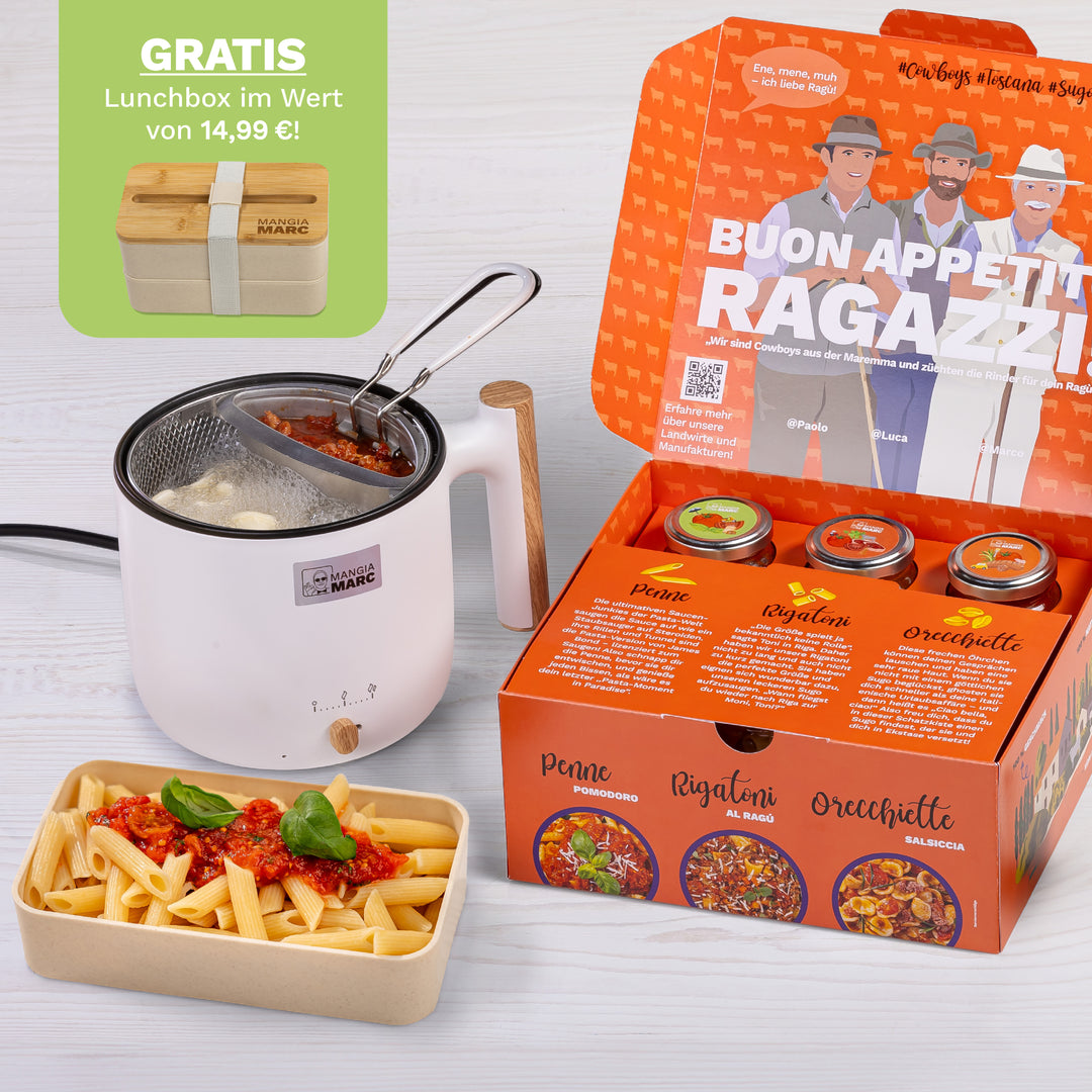 Pastapot & Pastabox mit Lunchbox – Perfektes Starter-Set