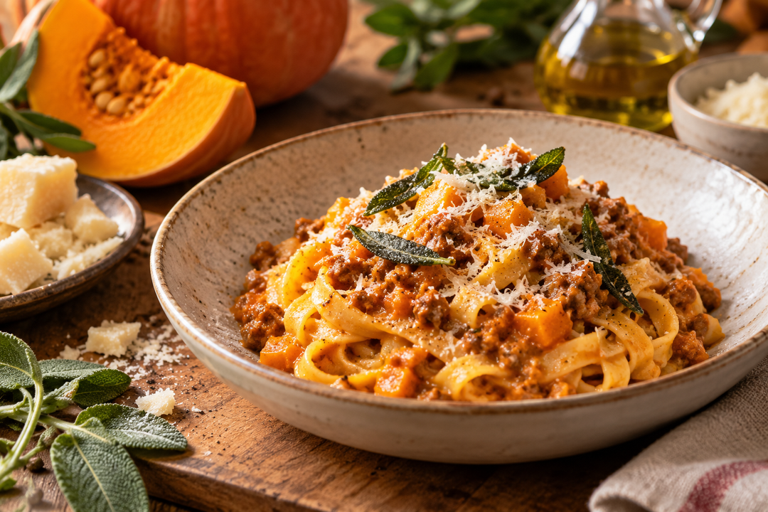 Kürbis-Bolognese Rezept – cremig, würzig und perfekt für den Herbst