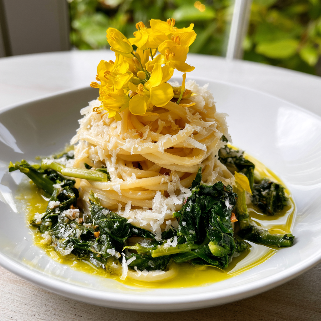 Spaghetti con Cime di Rapa, Limone & Peperoncino