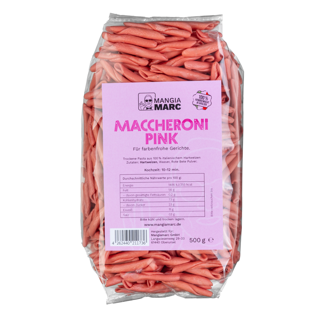 Maccheroni Pink I Handgemachte Pasta I 500g