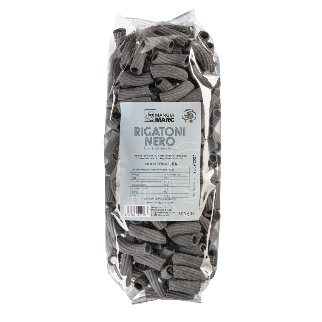 Rigatoni Nero I Schwarze Rigatoni I 500g