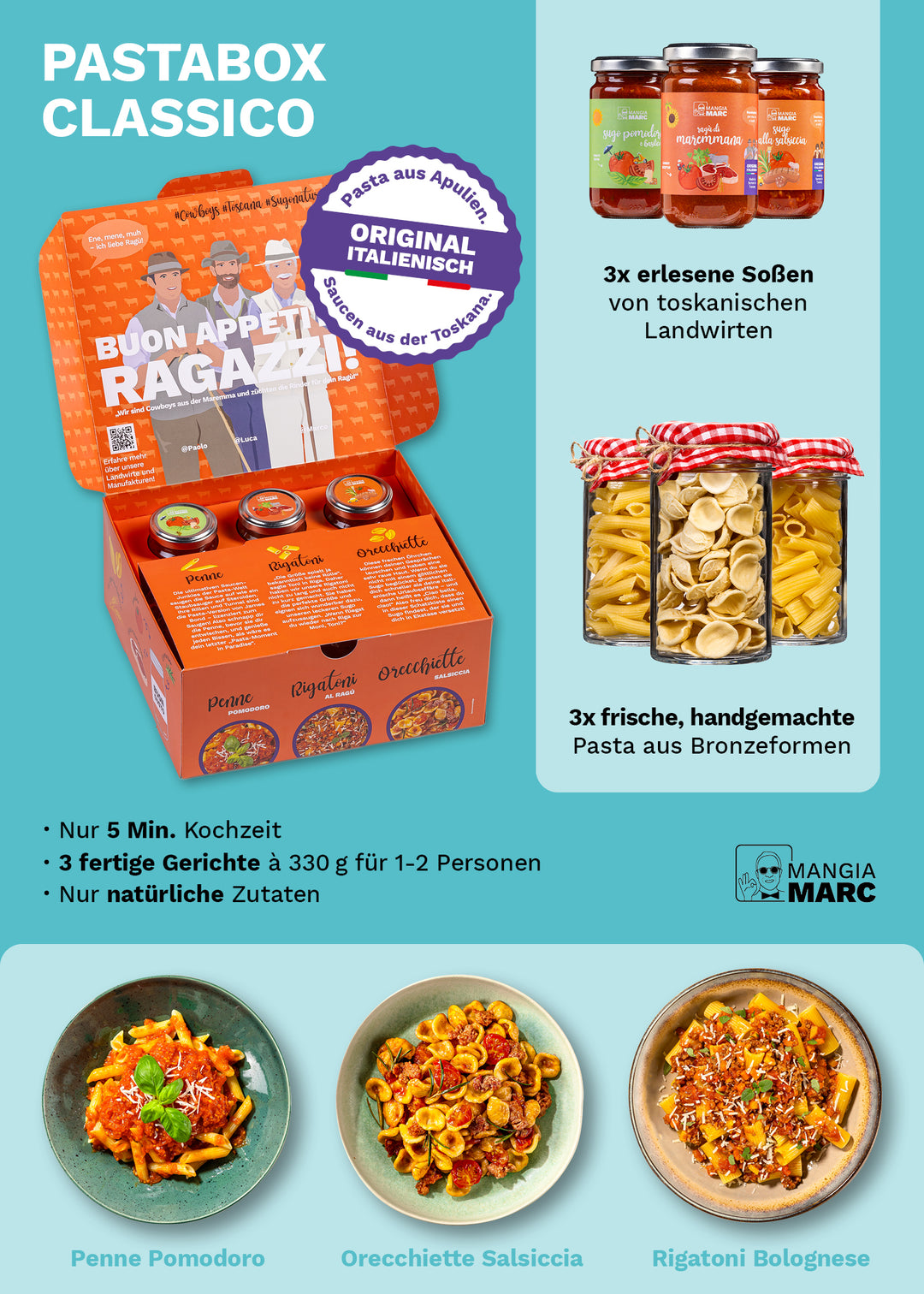 💥Drei Pastaboxen für 30€ - Spare 50%💥